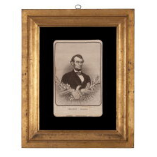 JACQUARD-WOVEN IMAGE OF ABRAHAM LINCOLN BY FRANÇCOIS CARQUILLAT, FRENCH, circa 1861-1876