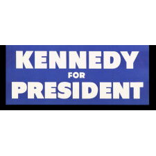 EXCEPTIONAL 1960 JOHN F. KENNEDY PRESIDENTIAL CAMPAIGN POSTER WITH “A TIME FOR GREATNESS” SLOGAN