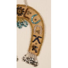 NATIVE AMERICAN “GOOD LUCK” HORSESHOE BEADWORK WHIMSEY, IROQUOIS, UPSTATE, NEW YORK, circa 1900-1910