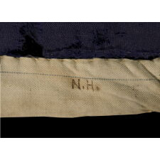 EXCEPTIONAL NEW HAMPSHIRE STATE FLAG WITH A HAND-PAINTED SEAL, SURROUNDED BY 45 HAND-SEWN STARS, MADE BY LAMPRELL & MARBLE, BOSTON, CA 1896-1907