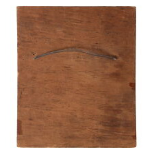 PAINTING OF A GERMAN SHORTHAIRED POINTER ON HAND-CARVED WOODEN PANEL, circa 1910-1930’s, AMERICAN, POSSIBLY OF MICHIGAN ORIGIN