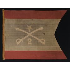 THE PERSONAL HEADQUARTERS FLAG OF PHILIP HENRY SHERIDAN FROM THE SPRING - SUMMER OF 1862, WHEN HE LED THE 2ND MICHIGAN CAVALRY WITH GREAT EFFECT AND ROSE FROM CAPTAIN TO MAJOR GENERAL