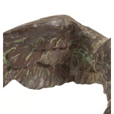 PILOT HOUSE / TRADE EAGLE ON A HALF-GLOBE PERCH, HAND-MADE OF MOLDED COPPER, LIKELY ON AN IRON FRAMEWORK, circa 1860-1890