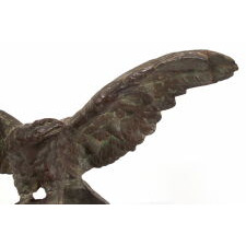PILOT HOUSE / TRADE EAGLE ON A HALF-GLOBE PERCH, HAND-MADE OF MOLDED COPPER, LIKELY ON AN IRON FRAMEWORK, circa 1860-1890