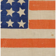 RARE 36 STAR PARADE FLAG, MADE FOR THE 1880 PRESIDENTIAL CAMPAIGN OF GARFIELD AND ARTHUR