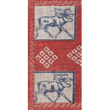 UNUSUAL & GRAPHIC, RED BANDANNA-STYLE, PORTRAIT STYLE PARADE FLAG FROM TEDDY ROOSEVELT'S 1912, INDEPENDENT, BULL MOOSE PARTY CAMPAIGN FOR THE WHITE HOUSE