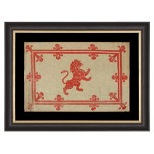 THE ROYAL FLAG OF SCOTLAND, a.k.a., “LION RAMPANT,” A GLAZED COTTON PARADE FLAG, LAST QUARTER 19th CENTURY