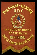 SCARLET SILK CONFEDERATE BANNER, UNITED DAUGHTERS OF THE CONFEDERACY, 1895-1920