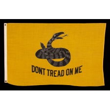 STANDARD OF THE COMMANDER IN CHIEF OF THE CONTINENTAL U.S. NAVY, BETTER KNOWN AS THE "GADSDEN FLAG," CIRCA 19-TEENS – 1940’s