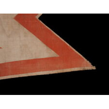 SWALLOW-TAILED PARADE FLAG PENNANT / BANNER, WITH A BOLD ILLUSTRATION OF AN EAGLE CARRYING THE LIBERTY BELL, MADE TO CELEBRATE THE 1876 CENTENNIAL OF AMERICAN INDEPENDENCE; THE ONLY KNOWN EXAMPLE OF ITS KIND