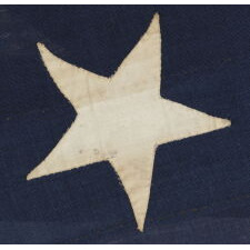 U.S. NAVY COMMISSION PENNANT OF THE CIVIL WAR PERIOD (1861-1865), WITH 13 STARS, ENTIRELY HAND SEWN, AN EXCEPTIONAL SURVIVOR