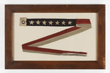 U.S. NAVY COMMISSIONING PENNANT BELONGING TO U.S. NAVY SUBMARINE CAPTAIN WILLIAM ROSS BANKS, WWII ERA OR SHORTLY THEREAFTER