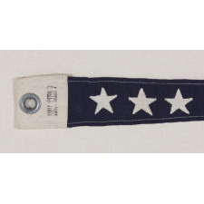 U.S. NAVY COMMISSIONING PENNANT WITH 7 STARS, A 4 FT. EXAMPLE, WWI-WWII ERA (1917-1945)