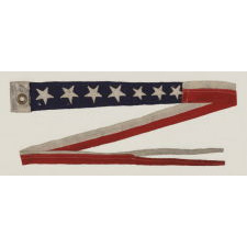 U.S. NAVY COMMISSIONING PENNANT WITH 7 STARS, A 4 FT. EXAMPLE, WWI-WWII ERA (1917-1945)