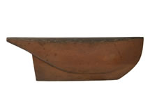 UNUSUAL FULL HULL SHIP MODEL WITH TERRIFIC FORM AND SURFACE, ca 1840