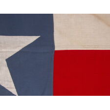 VINTAGE FLAG OF THE REPUBLIC OF TEXAS, THAT BECAME THE TEXAS STATE FLAG, MADE BY DECORATORS, INC. OF BRAZIL, INDIANA, [LATER KNOWN AS THE “OLD GLORY DECORATING COMPANY”], MOST LIKELY FOR THE 1936 CENTENNIAL OF THE REPUBLIC OF TEXAS AS AN INDEPENDENT NATION, OR FOR THE 1945 CENTENNIAL OF TEXAS STATEHOOD