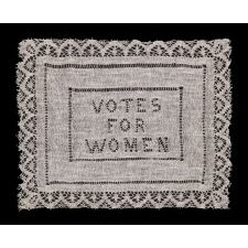 WHITEWORK “VOTES FOR WOMEN” TEXTILE, 1910-1920