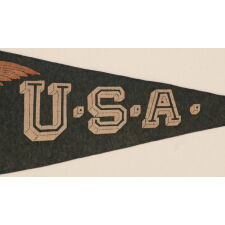 "U.S.A." PENNANT WITH A FEDERAL EAGLE, 48 STARS, BEAUTIFUL COLORS, & GREAT GRAPHICS, WWI ERA (1915-1926)