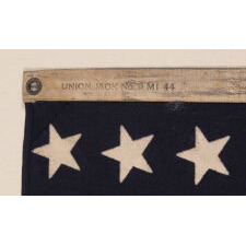 48 STAR U.S. NAVY JACK, MADE AT MARE ISLAND, CALIFORNIA, HEADQUARTERS OF THE PACIFIC FLEET, DURING WWII, DATED 1944