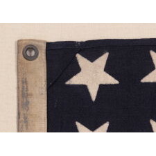 48 STAR U.S. NAVY JACK, MADE AT MARE ISLAND, CALIFORNIA, HEADQUARTERS OF THE PACIFIC FLEET, DURING WWII, DATED 1944