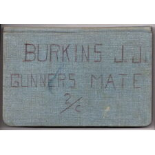 AMERICAN FLAG, 48 STARS, A U.S. NAVY SMALL BOAT ENSIGN FROM A WWII SUBMARINE, WITH ENDEARING WEAR FROM LONG-TERM USE; THE FLAG MADE IN JANUARY, 1944 AT MARE ISLAND, CALIFORNIA; BROUGHT HOME BY GUNNER’S MATE 2ND CLASS, JAY J. BURKINS OF LANCASTER COUNTY, PENNSYLVANIA