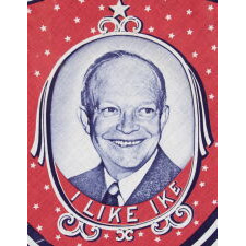 PORTRAIT STYLE KERCHIEF FROM THE 1952 PRESIDENTIAL CAMPAIGN OF REPUBLICAN IKE EISENHOWER, FORMER SUPREME COMMANDER OF ALLIED FORCES IN EUROPE DURING WWII (NATO)