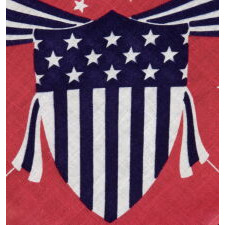 PORTRAIT STYLE KERCHIEF FROM THE 1952 PRESIDENTIAL CAMPAIGN OF REPUBLICAN IKE EISENHOWER, FORMER SUPREME COMMANDER OF ALLIED FORCES IN EUROPE DURING WWII (NATO)