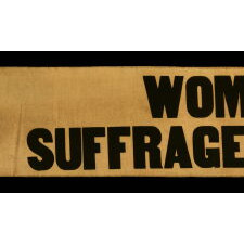 YELLOW SUFFRAGETTE SASH, MADE FOR CARRIE CHAPMAN CATT'S "WOMAN SUFFRAGE PARTY" OF NEW YORK CITY, CA 1909-1917