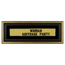YELLOW SUFFRAGETTE SASH, MADE FOR CARRIE CHAPMAN CATT'S "WOMAN SUFFRAGE PARTY" OF NEW YORK CITY, CA 1912-20
